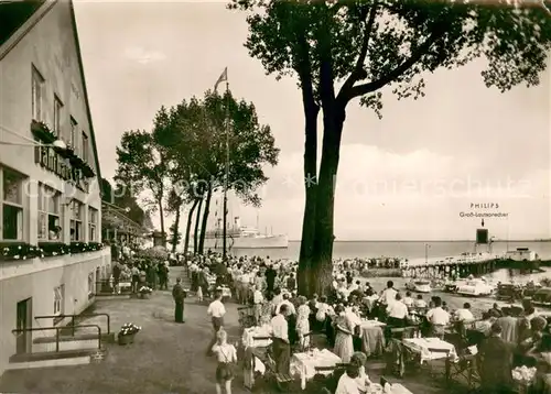 AK / Ansichtskarte Hamburg Philipps Schiffsbegruessungs Anlage im Schulauer Faehrhaus Hamburg