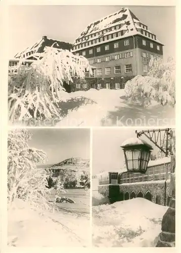 AK / Ansichtskarte Altenberg_Erzgebirge Sanatorium Raupennest Winteridylle Altenberg Erzgebirge