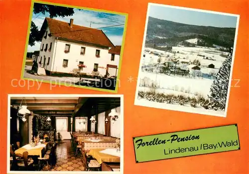 AK / Ansichtskarte Lindenau_Achslach Forellen Pension Gaststube Panorama Lindenau_Achslach