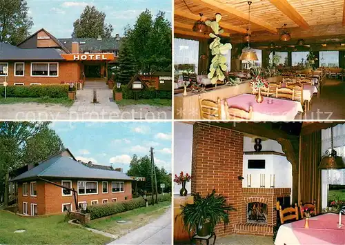 AK / Ansichtskarte Egestorf_Nordheide Gast und Pensionshaus Otto Luedtke Gastraum Kaminzimmer Egestorf_Nordheide