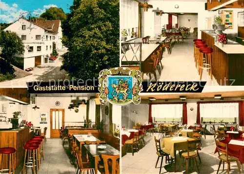 AK / Ansichtskarte Bad_Orb Gaststaette Pension Roedereck Gastraeume Bar Bad_Orb