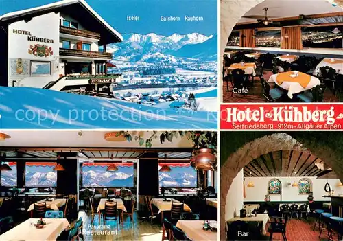 AK / Ansichtskarte Seifriedsberg_Sonthofen Hotel Kuehberg Panorama Restaurant Cafe Bar Seifriedsberg Sonthofen