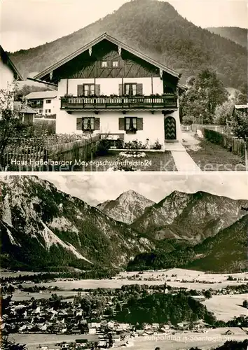 AK / Ansichtskarte Ruhpolding Haus Hasselberger Panorama mit Sonntagshorn Ruhpolding
