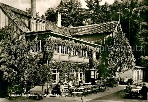 AK / Ansichtskarte Blankenburg_Harz Hotel Waldfrieden Blankenburg_Harz