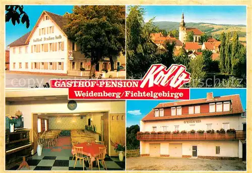 AK / Ansichtskarte Weidenberg Gasthof Pension Kolb Panorama Gastraum Weidenberg