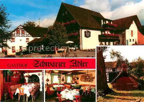 AK / Ansichtskarte Staffelstein Gasthof Schwarzer Adler Gastraeume Biergarten Staffelstein