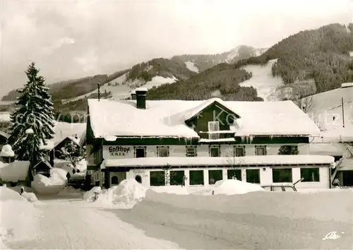 AK / Ansichtskarte Fischen_Allgaeu Gasthof Cafe Hibrand Fischen Allgaeu