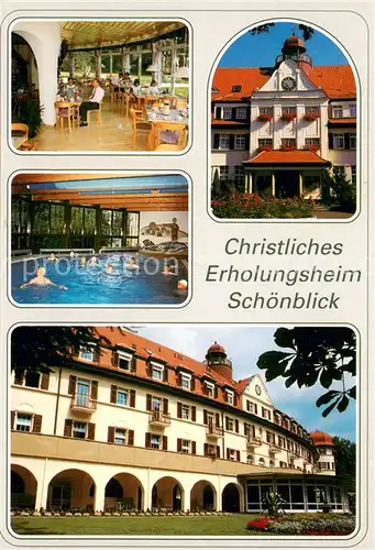 AK / Ansichtskarte Schwaebisch_Gmuend Christliches Erholungsheim Schoenblick Hallenbad Speisesaal Schwaebisch Gmuend