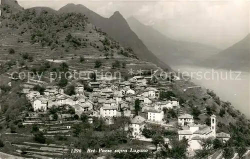 AK / Ansichtskarte Bre Paese_Lugano_TI Panorama 