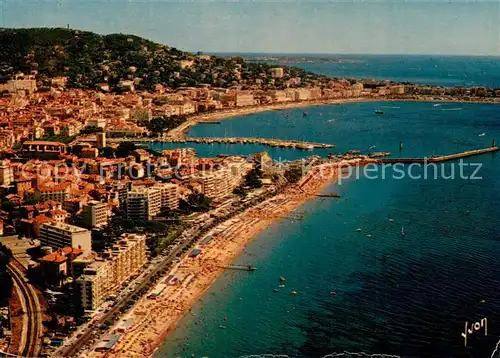 AK / Ansichtskarte Cannes_06 Boulevard Jean Hibert la Plage du Midi la Croisette et le Port Pierre Canto Vue aerienne 