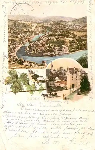 AK / Ansichtskarte Baden__AG Panorama Schlossvogtei 