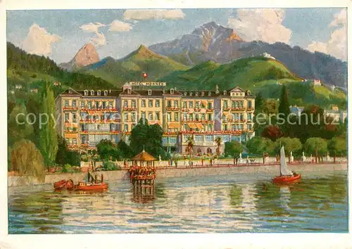 AK / Ansichtskarte Montreux__VD Grand Hotel Monney et beau sejour au lac 