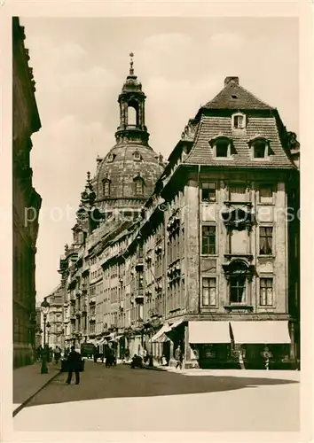 AK / Ansichtskarte Dresden Frauenkirche u. Rampischestrasse Dresden