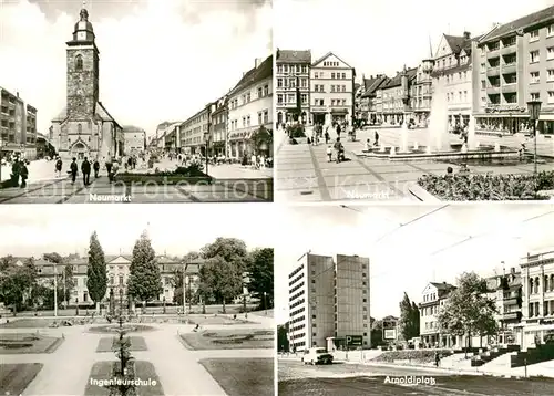 AK / Ansichtskarte Gotha__Thueringen Neumarkt Ingenieurschule Arnoldiplatz 