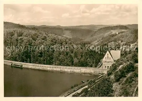 AK / Ansichtskarte Sosa_Erzgebirge Talsperre d. Friedens Sosa Erzgebirge