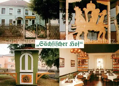 AK / Ansichtskarte Dresden Gasthof Saechsischer Hof Gaststube Koenigsbraeu Schnitzerei Dresden