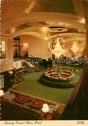 AK / Ansichtskarte Grand_Rapids_Michigan Amway Grand Plaza Hotel Lobby 