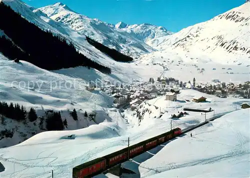 AK / Ansichtskarte Andermatt_UR Winterpanorama mit der Furka 