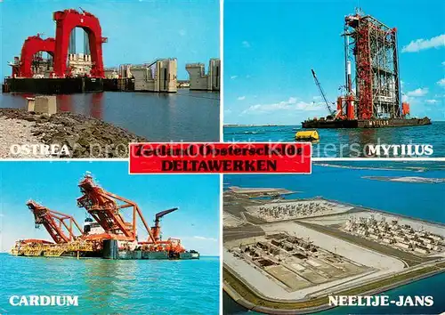 AK / Ansichtskarte Zeeland_Niederlande Oosterschelde Deltawerken Ostrea Mytilus Cardium Neeltje Jans Zeeland_Niederlande