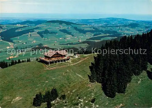 AK / Ansichtskarte Schoenengrund_AR Berggasthaus Hochhamm mit Bodenseeblick Fliegeraufnahme Schoenengrund AR