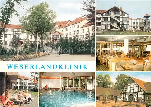 AK / Ansichtskarte Bad_Seebruch Weserlandklinik Moorbad Speisesaal Hallenbad Terrasse Bad_Seebruch