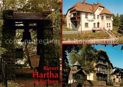 AK / Ansichtskarte Hartha_Tharandt Glockenstuhl am Hartheberg Gemeindeamt Pension Hartha Tharandt