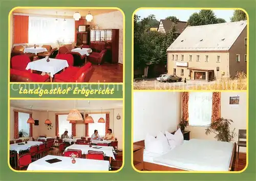 AK / Ansichtskarte Erdmannsdorf_Augustusburg Landgasthof Erbgericht Gastraeume Zimmer Erdmannsdorf_Augustusburg