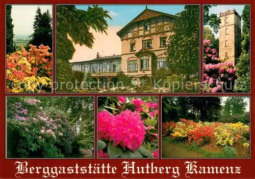 AK / Ansichtskarte Kamenz_Sachsen Berggaststaette Hutberg Blumengaerten Kamenz Sachsen