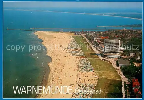 AK / Ansichtskarte Warnemuende_Ostseebad Fliegeraufnahme  Warnemuende_Ostseebad