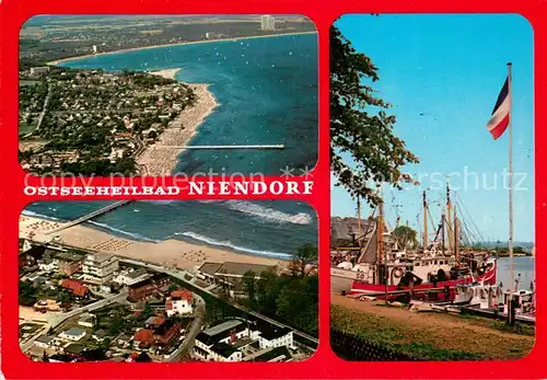 AK / Ansichtskarte Niendorf_Ostseebad_Timmendorferstrand Fliegeraufnahmen Fischerkahn 