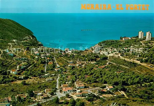 AK / Ansichtskarte Moraira_ES Panoramica del Portet Fliegeraufnahme 