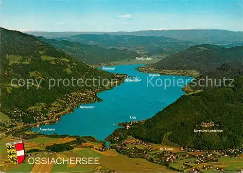 AK / Ansichtskarte Ossiachersee und Umgebung Fliegeraufnahme Ossiachersee