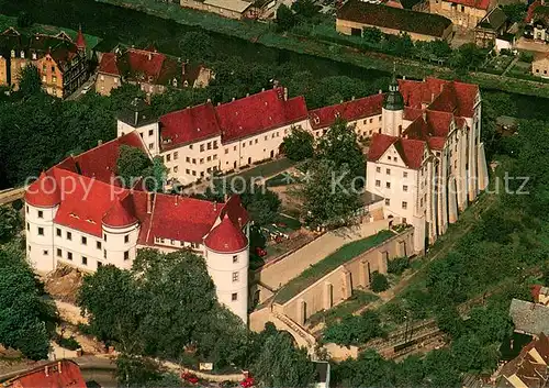 AK / Ansichtskarte Nossen Schloss Nossen Fliegeraufnahme Nossen