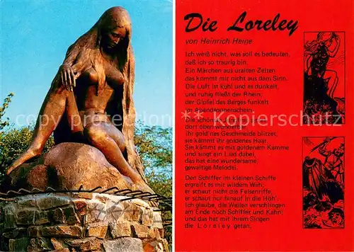 AK / Ansichtskarte St_Goarshausen Die Loreley Liedtext St_Goarshausen