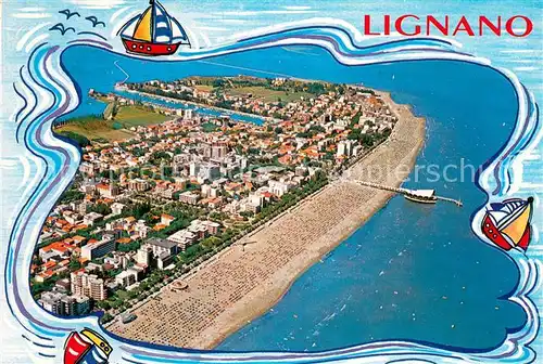 AK / Ansichtskarte Lignano_IT Fliegeraufnahme 