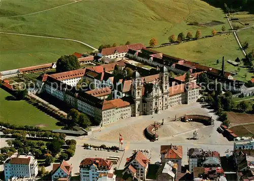 AK / Ansichtskarte Einsiedeln_SZ Kloster Fliegeraufnahme Einsiedeln SZ