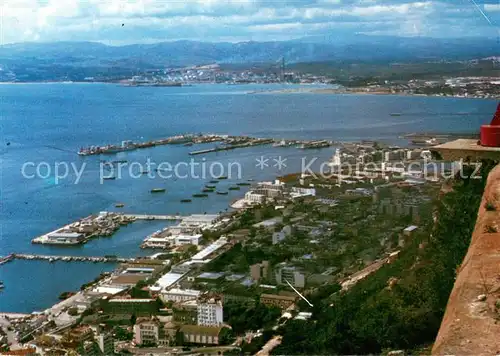 AK / Ansichtskarte Gibraltar Stadt Hafen und Algeciras Gibraltar