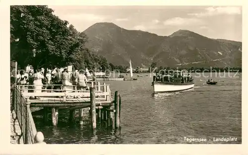 AK / Ansichtskarte Tegernsee Schiffsanlegestelle Tegernsee