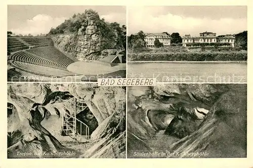 AK / Ansichtskarte Bad_Segeberg Kalkbergstadion Kurhaus Kalkberghoehle Saeulenhalle Bad_Segeberg