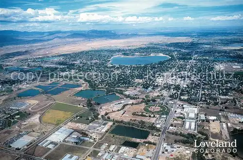 AK / Ansichtskarte Loveland_Colorado Fliegeraufnahme Panorama Loveland_Colorado