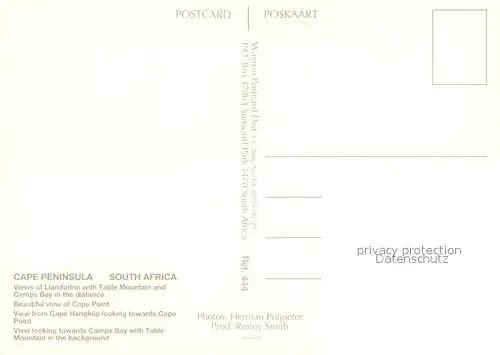 AK / Ansichtskarte Cape_Peninsula_Southafrica_RSA Views of Llandudno with Table Mountain and Camps Bay in the distance aerial view 