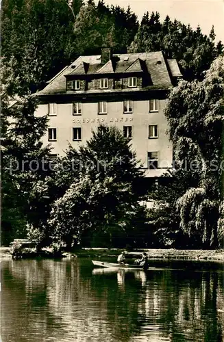 AK / Ansichtskarte Bad_Elster Gasthof Goldner Anker am Gondelteich Bad_Elster