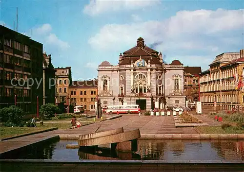 AK / Ansichtskarte Usti_nad_Labem_Aussig_CZ Lidicke namesti s divadlem 