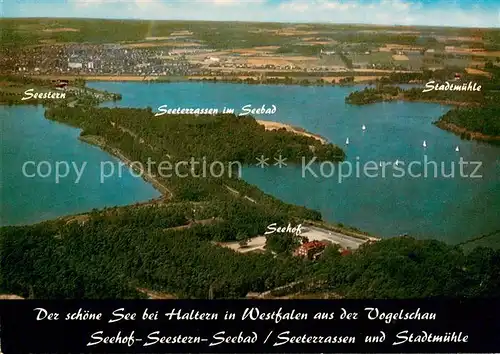 AK / Ansichtskarte Haltern_See Hotel Seestern Seeterrassen im Seebad Stadtmuehle Hotel Seehof  Haltern See