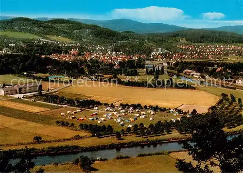 AK / Ansichtskarte Witzenhausen Gesamtansicht m. Campingplatz Werratal Witzenhausen