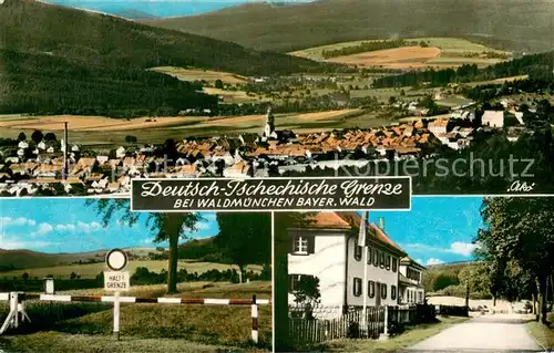 AK / Ansichtskarte Waldmuenchen Panorama Grenzuebergang deutsch tschechische Grenze Waldmuenchen