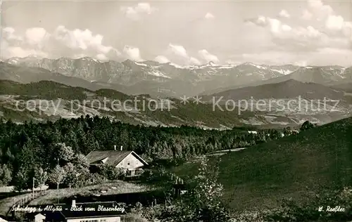 AK / Ansichtskarte Scheidegg_Allgaeu Blick vom Blasenberg Scheidegg Allgaeu