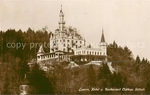 AK / Ansichtskarte Luzern__LU Restaurant Hotel Chateau Guetsch 