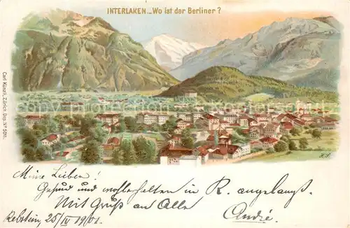 AK / Ansichtskarte Interlaken_BE Gesamtansicht Interlaken_BE