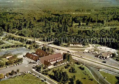 AK / Ansichtskarte Siegburg Autobahn Rasthaus Fliegeraufnahme Siegburg